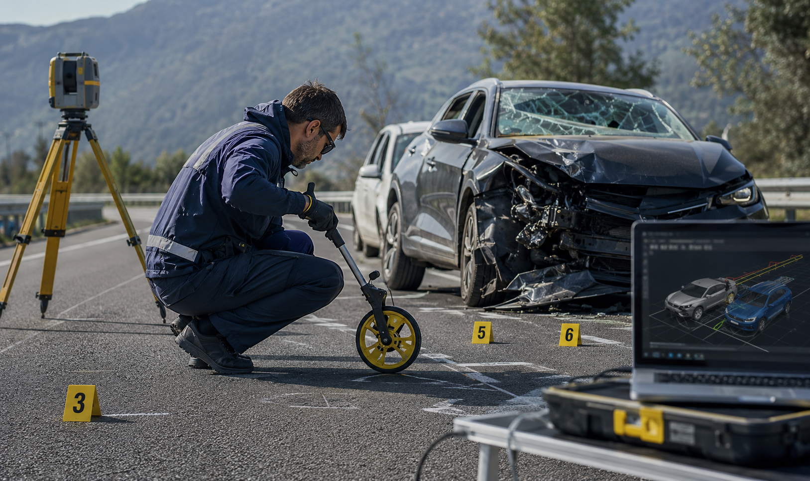 Rilievo tecnico e ricostruzione di un incidente stradale