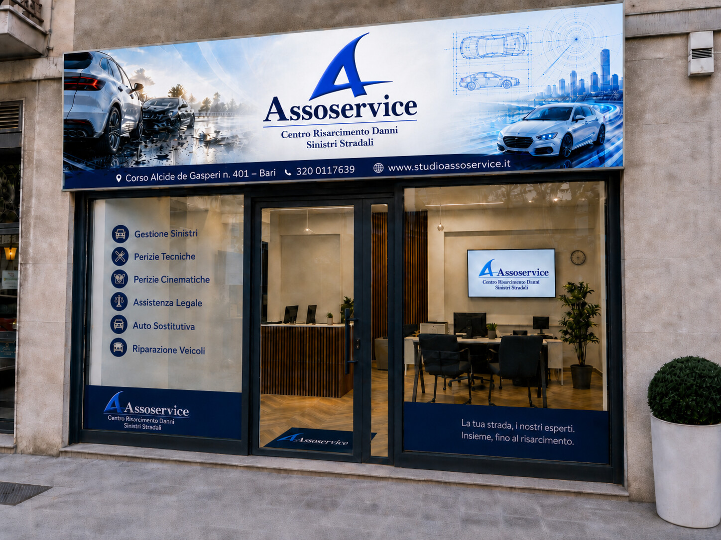La sede Assoservice a Bari